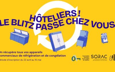 SORAC : Premier blitz de collecte des appareils réfrigérants commerciaux en collaboration avec l’AHGM et l’AHRQ